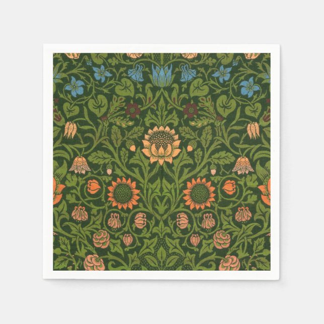 William Morris Violet und Columbine Art Rug Serviette (Vorderseite)