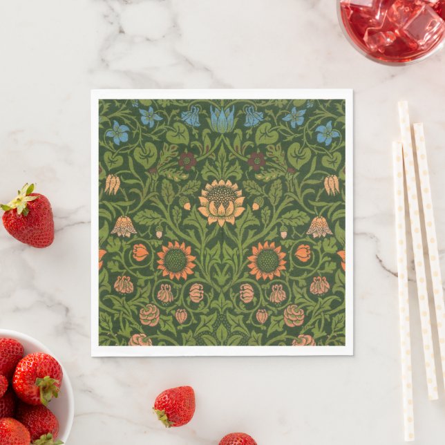 William Morris Violet und Columbine Art Rug Serviette (Beispiel)