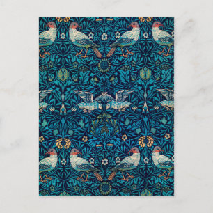 William Morris Vögel Art Nouveau Blumenmuster Postkarte