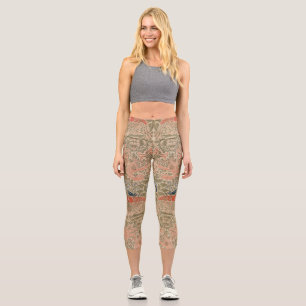 William-Morris-Vögel-berühmtes Muster Capri Leggings