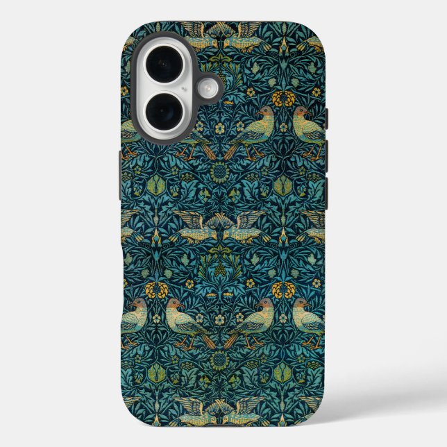 William Morris Vögel & Blumenmuster Case-Mate iPhone Hülle (Rückseite)