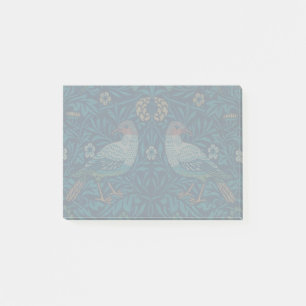William Morris - Vögel & Blumenmuster Post-it Klebezettel