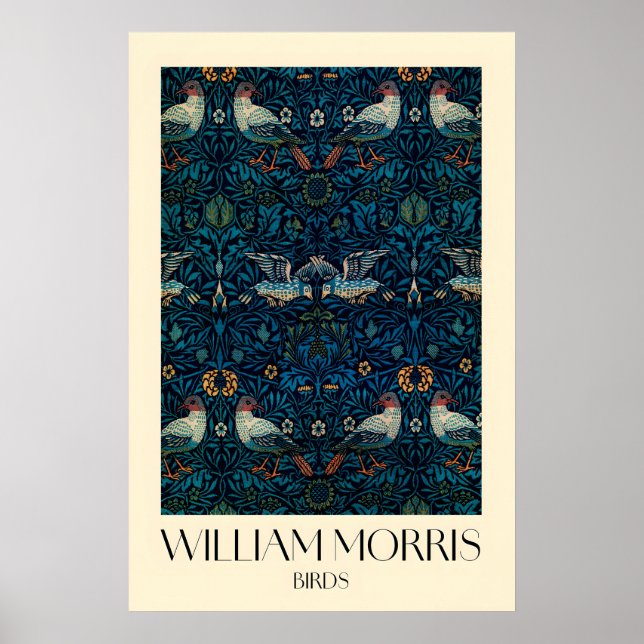 William Morris Vögel Muster Mattes Kunstposter Poster (Vorne)