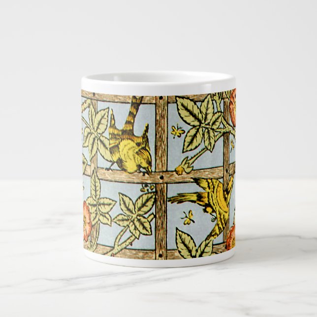 William Morris Vögel und Blume Muster Jumbo-Tasse (Vorderseite)