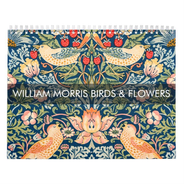 William Morris Vögel und Blumen Design Kalender (Titelbild)