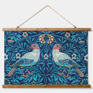 William Morris, Vögel und Blumen Wandteppich Mit Holzrahmen