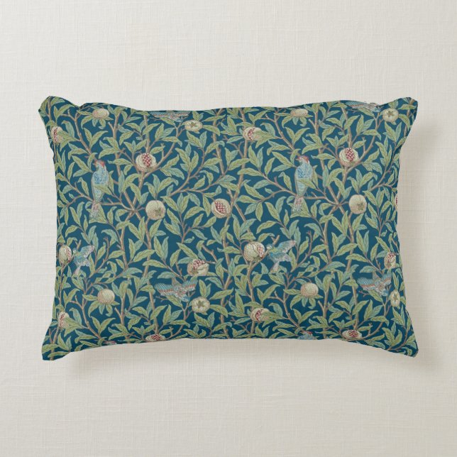 William Morris "Vogel und Granatapfel"  Dekokissen (Vorderseite)