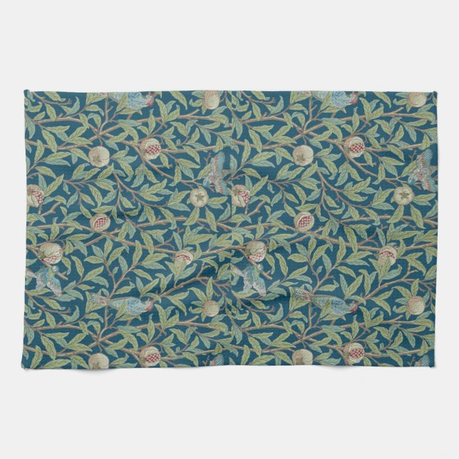 William Morris "Vogel und Granatapfel"  Geschirrtuch (Horizontal)