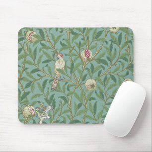 William Morris, Vögel und Granatäpfel - Grün Mousepad