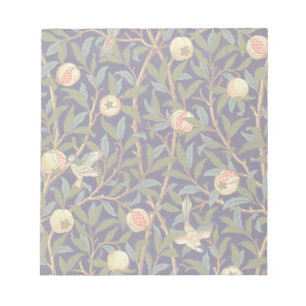 William Morris Vogel und Granatapfel Notizblock
