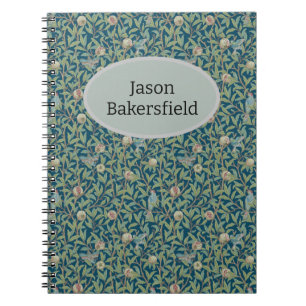 William Morris "Vogel und Granatapfel" Personalisi Notizblock