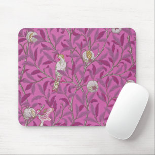 William Morris, Vögel und Granatäpfel - Rosa Mousepad
