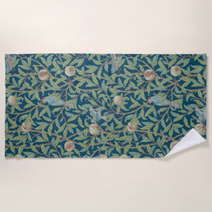 William Morris "Vogel und Granatapfel" Strandtuch