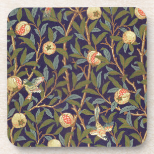 William Morris Vogel und Granatapfel Untersetzer