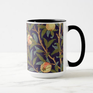 William Morris Vogel und Granatapfel Vintage-Blume Tasse