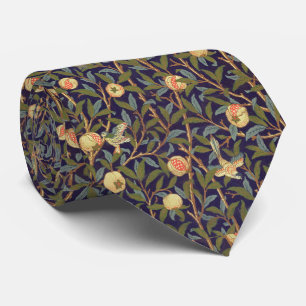 William Morris Vogel und Granatapfel Vintage-Kunst Krawatte