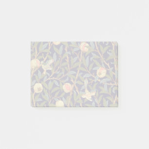 William Morris Vogel und Granatapfel Vintage-Kunst Post-it Klebezettel