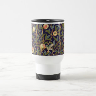 William Morris Vogel und Granatapfel Vintage-Kunst Reisebecher