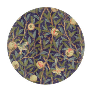 William Morris Vogel und Granatapfel Vintage-Kunst Schneidebrett