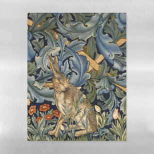William Morris Wald Rabbit Floral Art Nouveau Magnetisches Trockenlöschblatt