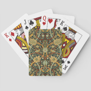 William Morris Wald-Tapetenmuster: Vintage Spielkarten