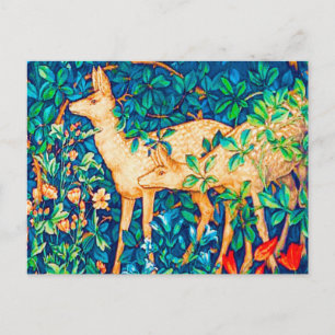 William Morris Waldhirsch-Tapetendruck Postkarte