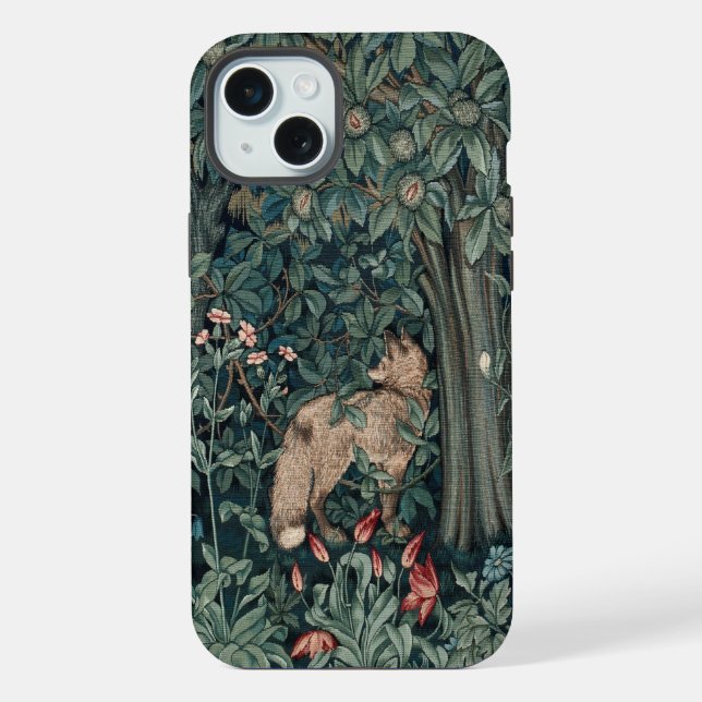 William Morris Waldteppich Fuchs iPhone Hülle (Rückseite)