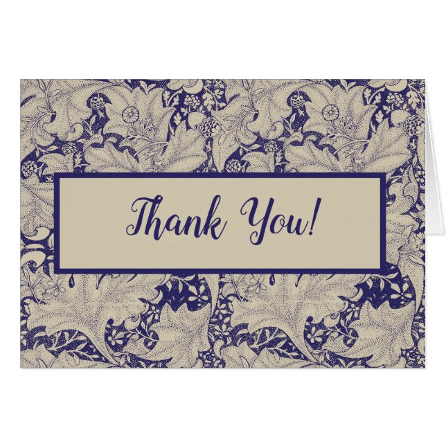 William Morris Wallflower Blue Damask (Vorderseite (Horizontal))