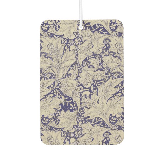 William Morris Wallflower Blue Damask Autolufterfrischer (Vorderseite)