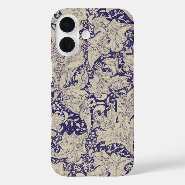 William Morris Wallflower Blue Damask Case-Mate iPhone Hülle (Rückseite)