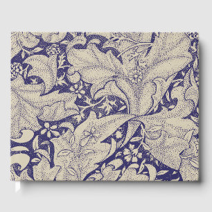 William Morris Wallflower Blue Damask Gästebuch