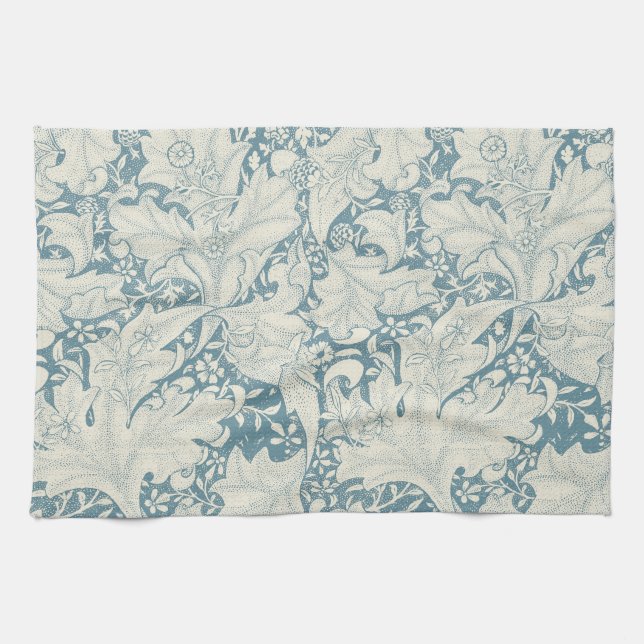 William Morris Wallflower Blue Damask Geschirrtuch (Horizontal)