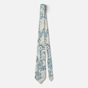 William Morris Wallflower Blue Damask Krawatte