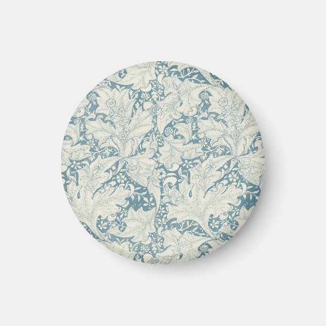 William Morris Wallflower Blue Damask Magnet (Vorne)