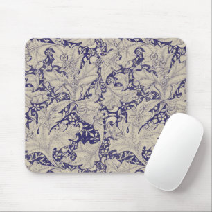 William Morris Wallflower Blue Damask Mousepad