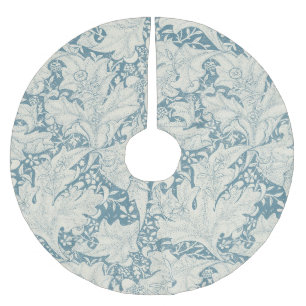 William Morris Wallflower Blue Damask Polyester Weihnachtsbaumdecke