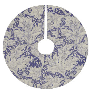 William Morris Wallflower Blue Damask Polyester Weihnachtsbaumdecke