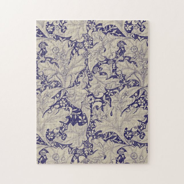 William Morris Wallflower Blue Damask Puzzle (Vertikal)