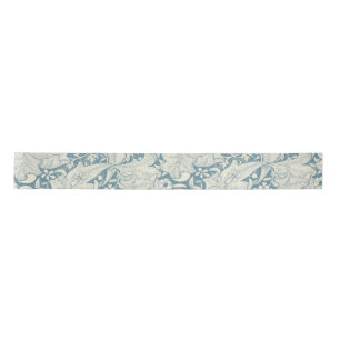 William Morris Wallflower Blue Damask Satinband