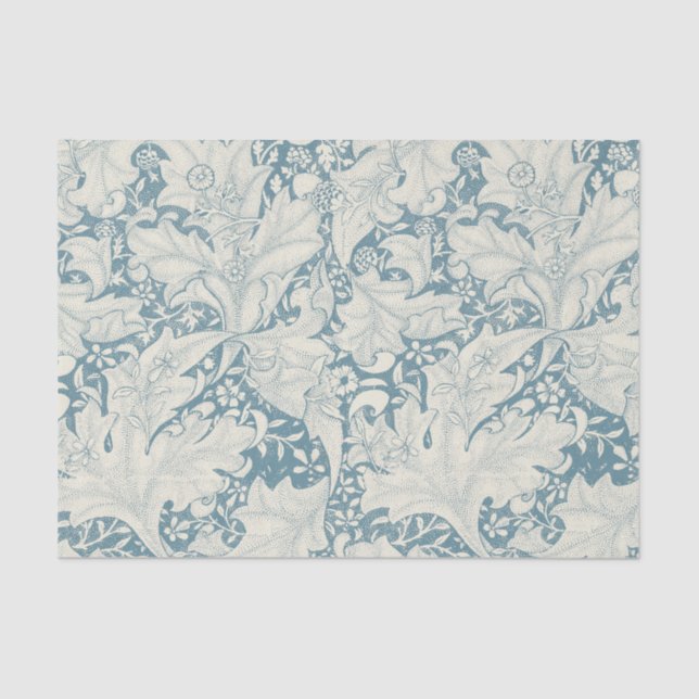 William Morris Wallflower Blue Damask Seidenpapier (Vorderseite)
