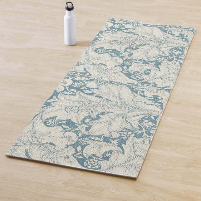 William Morris Wallflower Blue Damask Yogamatte (Beispiel)