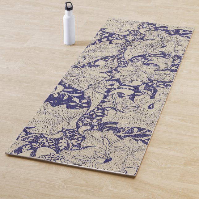 William Morris Wallflower Blue Damask Yogamatte (Beispiel)