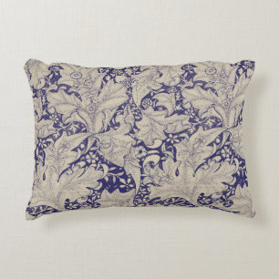 William Morris Wallflower Muster Antikblau Dekokissen