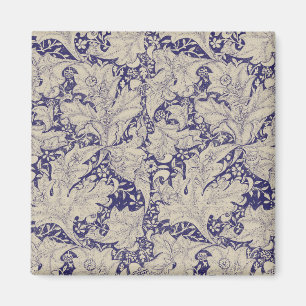 William Morris Wallflower Muster Antiques Blau Magnet