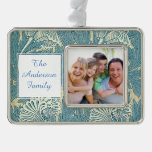 William Morris Wallpaper Pattern Rahmen-Ornament Silber