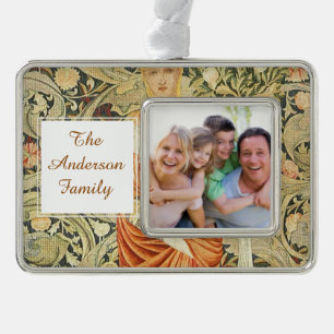 William Morris Wallpaper Pattern Rahmen-Ornament Silber