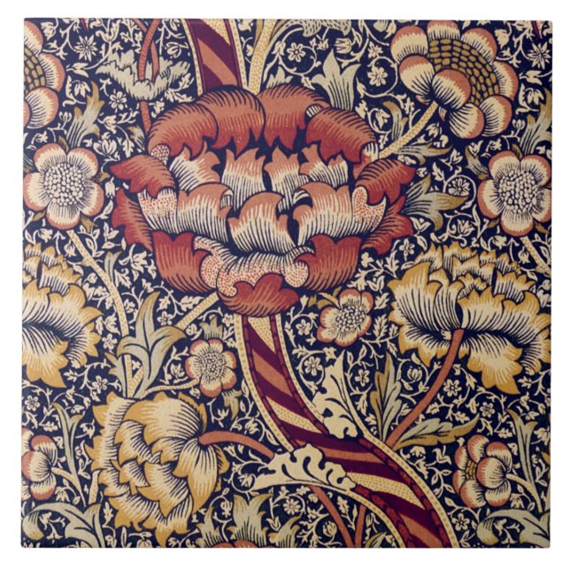 William Morris 'Wandle Chintz' Fliese (Vorderseite)