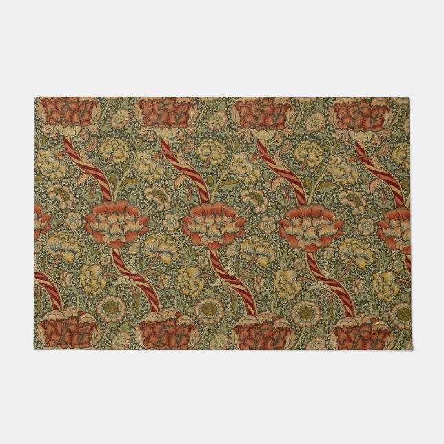 William Morris Wandle English Floral Damask Design Fußmatte (Vorderseite)
