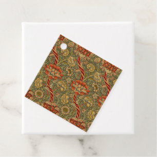William Morris Wandle English Floral Damask Design Geschenkanhänger