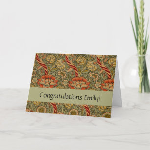 William Morris Wandle English Floral Damask Design Karte
